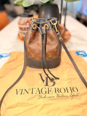 AUTHENTIC Vintage Boho Louis Vuitton Monogram Roadie Bucket Bag
